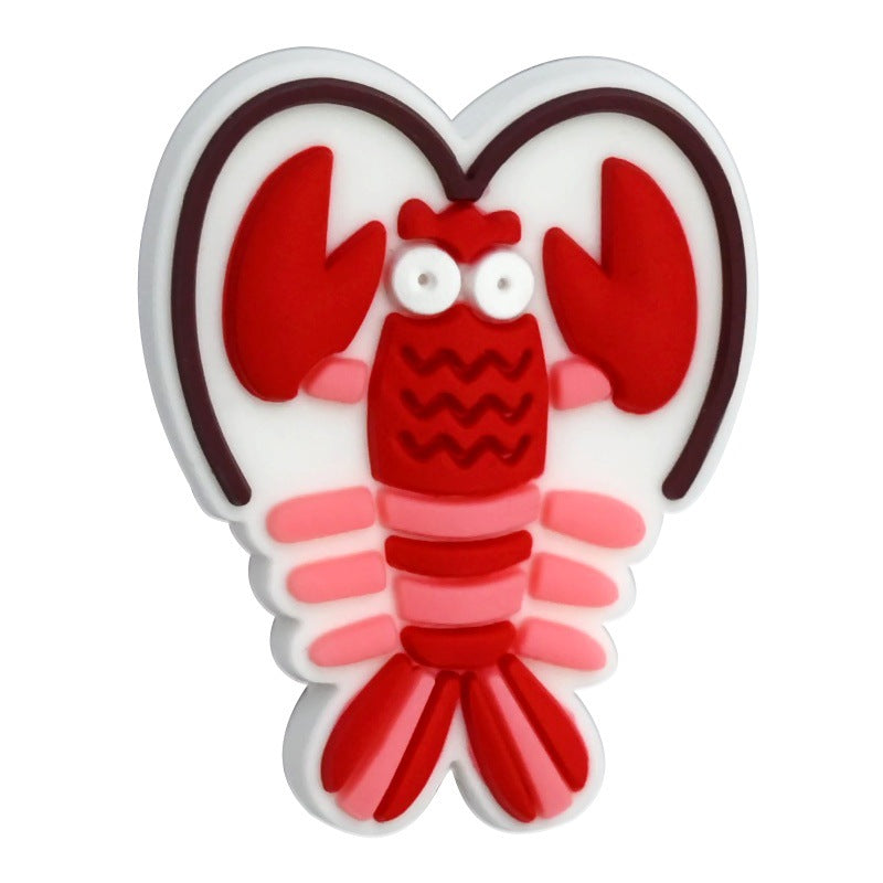 Wholesale   Random 100pcs/pack  Cartoon Ocean Animal Series PVC Soft Rubber Thick Sheets DIY Beading